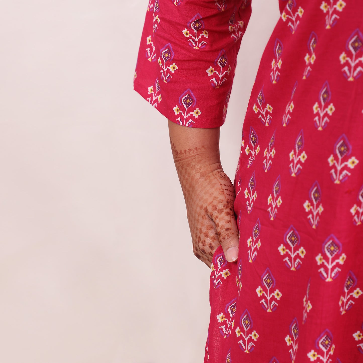 Radish Pink with Pixel Butti Co-ord Set