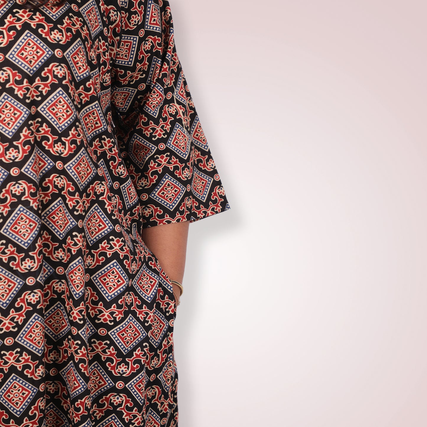Black & Red Diamond Print Co-ord Set