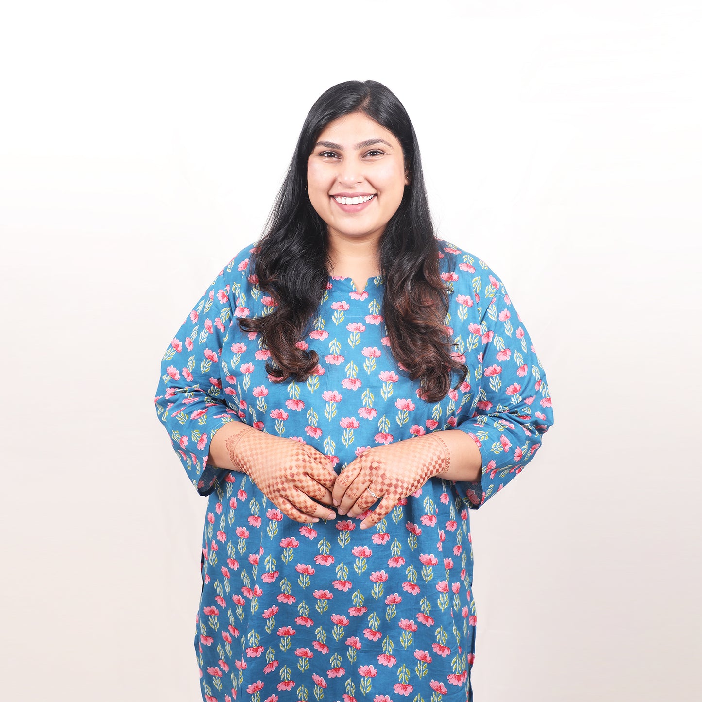 Denim Blue Butti Print Co-ord Set