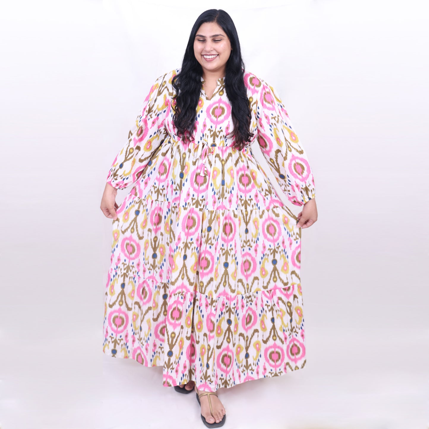 Pink Ikkat Dress