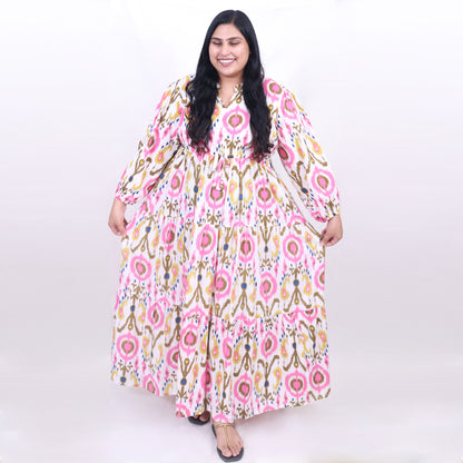 Pink Ikkat Dress