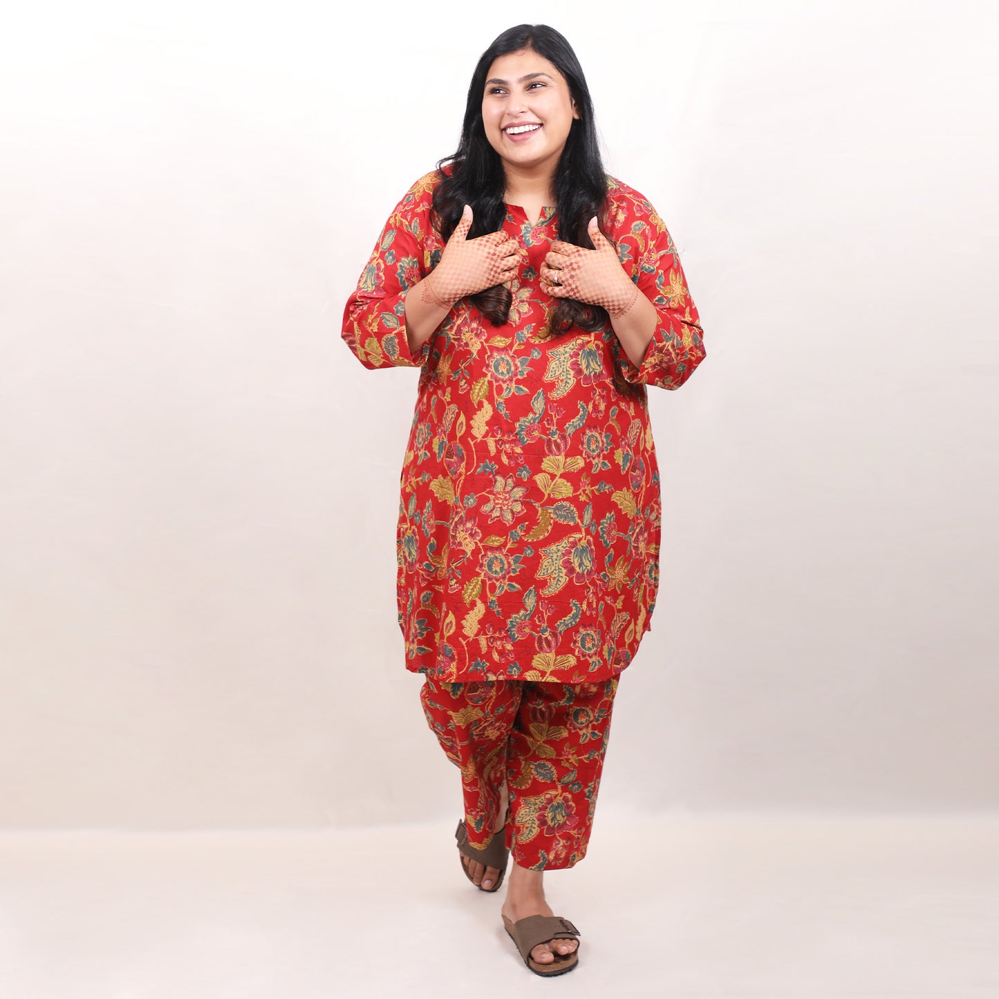 Red Watercolour Print Co-ord Set