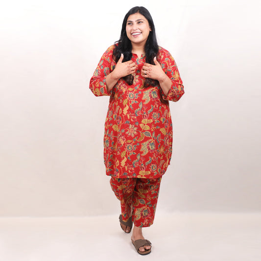 Red Watercolour Print Co-ord Set