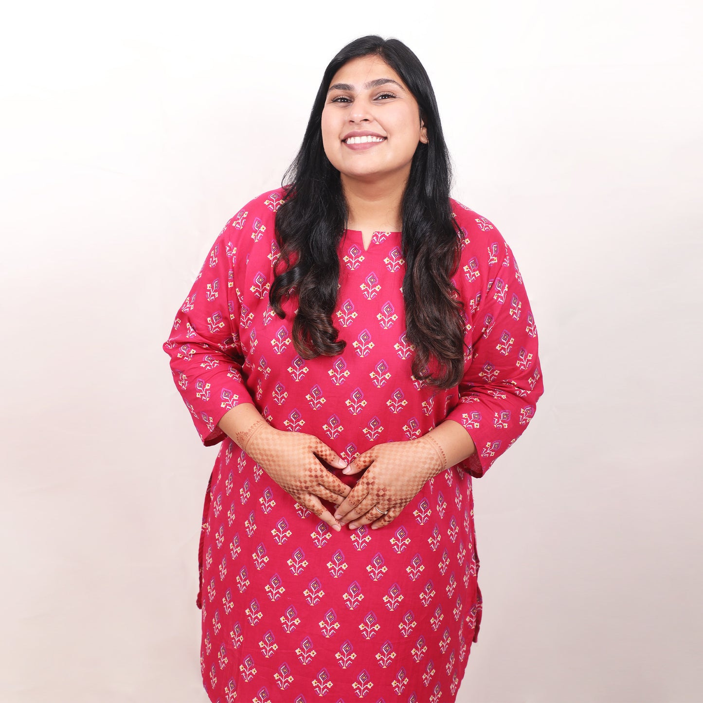 Radish Pink with Pixel Butti Co-ord Set