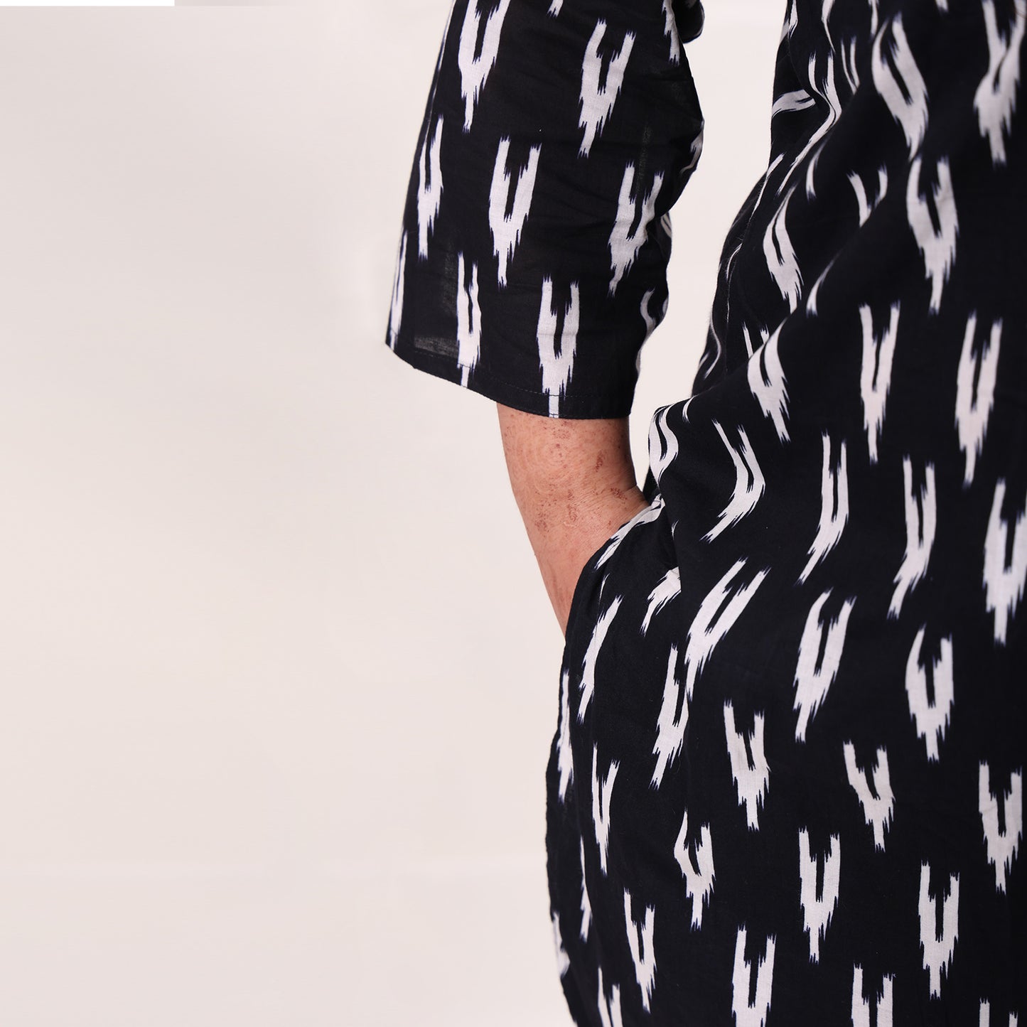 Black Ikkat Co-ord Set