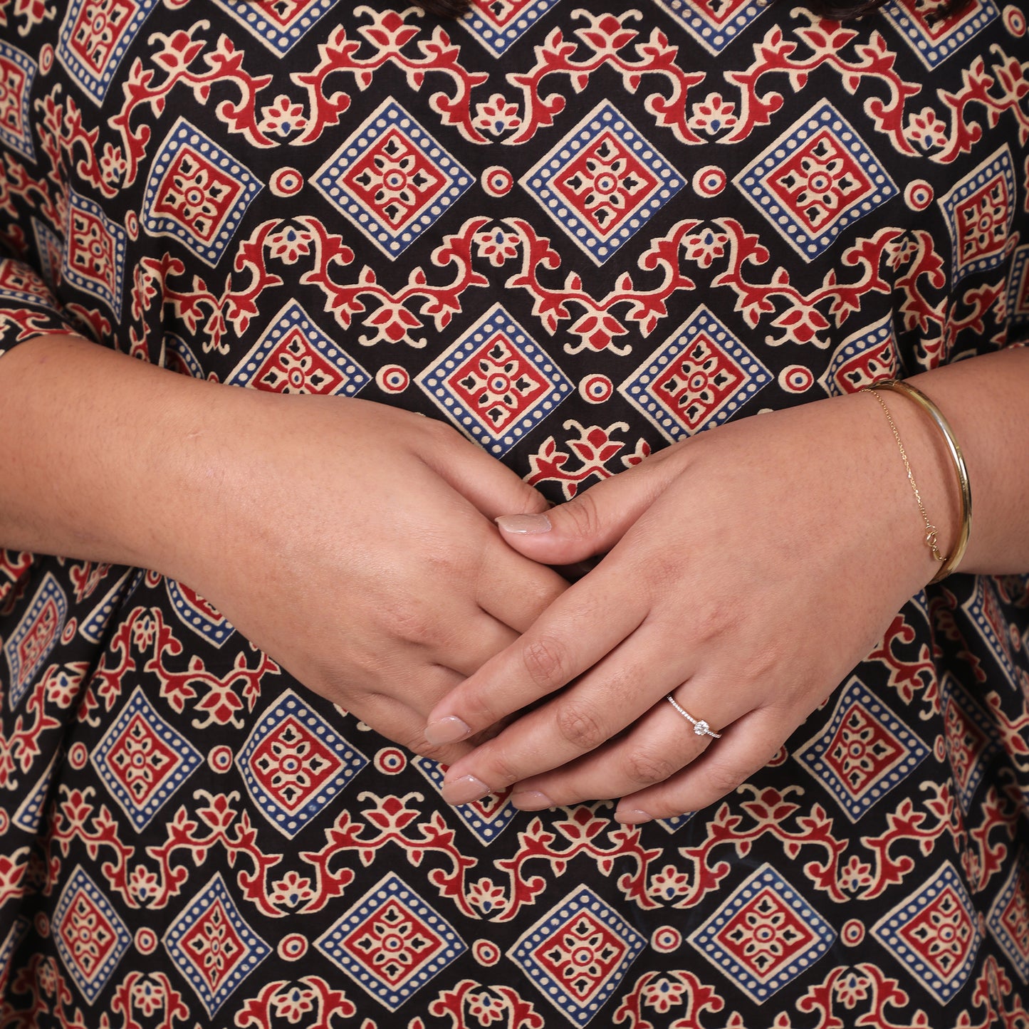 Black & Red Diamond Print Co-ord Set