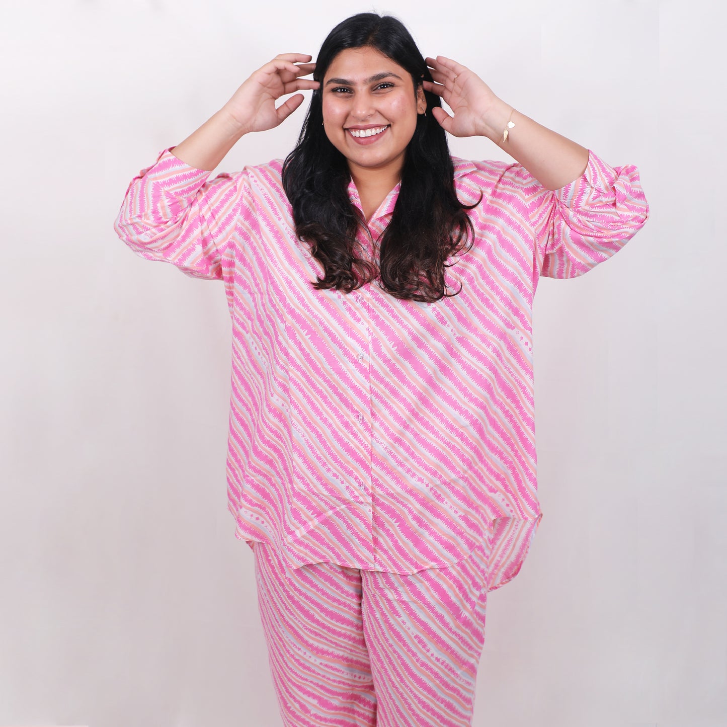 Pink & Orange Striped Co-ord Set