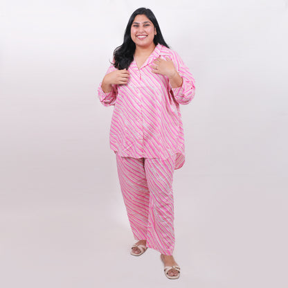 Pink & Orange Striped Co-ord Set
