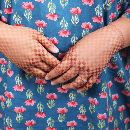 Denim Blue Butti Print Co-ord Set