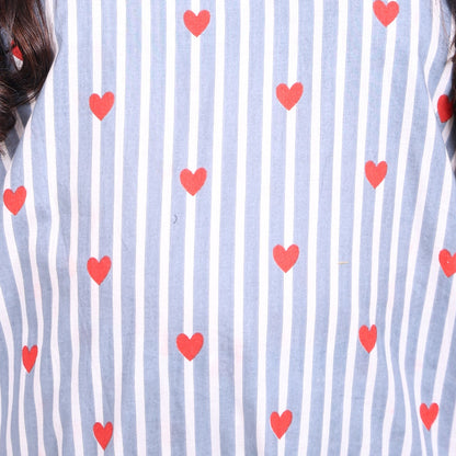 Dusty Blue Hearts Co-ord Set