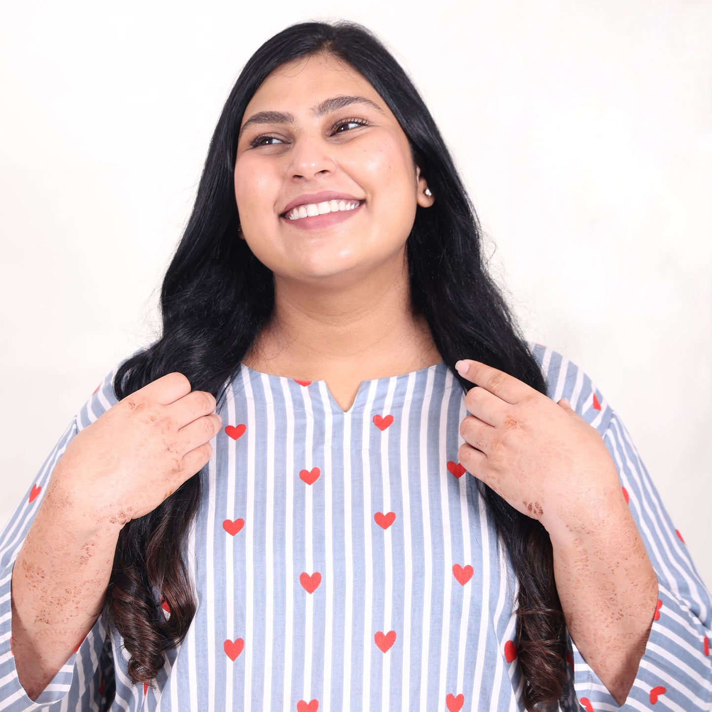 Dusty Blue Hearts Co-ord Set